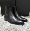 Высокая верхняя замша натуральная кожа Гарри Wyatt Charm Boots Клиновый SLP Мода Мужчины Классические Черные Серые Браун Орнаторные джинсовые ботинки