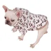 Hundkläder 2-ben varma kläder flanell förtjockning kläder valp kallt väder leopard tryckjackor kappa utkläder