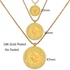 Pendant Necklaces Three Size Muslim Islam Turkey Ataturk Arab For Women Gold Color Turkish Coins Jewelry Ethnic Gifts
