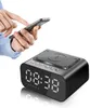 Trådlös laddare Alarmklocka Bluetooth -högtalare LED Smart Digital Table Electronic Desktop Clocks FM Radio USB Fast Charging2169702