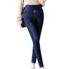 Termiska Fleece Denim Jeggings High-Waisted High Stretch Women Skinny Jeans Trousers TC21 Q0801