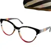 Design Kvinnor Patchwork Plank Cateye Eyeglasses Frame FullriM 53-18-145 Importerad Plaidacetates för receptglasögon Rim Fullset Box