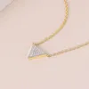 Pendant Necklaces Triangle Necklace For Women Simple Geometry Tiny Zircon Choker Chain On The Neck Christmas Gift Aesthetic Jewellry N240