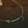 Goldtutu äkta 14k solid guld halsband Korea minimal enkel stil hals fint jewlery real au585 gul för kvinnor tjej 220216