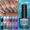 8ml New temperature change nail polish Barbie glue glitter sequin color change phototherapy three-color temperature change glue 06