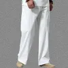 Pants Large Size Summer Men's Cotton Tall Big s Wide Leg Linen Pant Oversized Jogger Trousers Male Plus Loose Men 210715