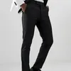 Costumes pour hommes Blazers Noir Hommes Costume Pantalon avec bande latérale Une pièce Slim Fit Homme Pantalon Vêtements de mode 2022 pour mariage 251N