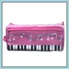 الحالات حقائب لوازم الأعمال الصناعية للموسيقى الصناعية البيانو قلم رصاص حقيبة بوليستر بوليستر مزدوجة السعة عالية السعة قلم الصندوق.