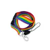 10st Rainbow Mobiltelefonband Party Favor Neck Lanyards För Keys ID Kort MobilePhone USB Hållare Häng Rope WebBing RRE12053
