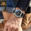 OLEVS TOP Brand Mens Кварцевые часы NoctiLucent Бизнес Водонепроницаемый Роскошный Кожаный Ремешок Relogio Masculino 210728