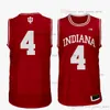 Custon XS-6XL NCAA Indiana Hoosiers College 4 Isiah Thomas Jersey Rosso Bianco 40 Cody Zeller Stitched 11 Victor Oladipo University Maglie da basket Camicie Uomo Bambini