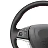 Tampa do volante de direção preto capa de carro com couro genuíno preto para a parede GRANDE WINDE 5 2021 6 2014-2021