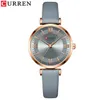 Montres de marque de mode de luxe pour femmes Simple Quartz Cuir Montre Casual Horloge Horloge Femelle Montre élégante