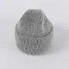 Candy Color Style Fashion Winter Warm Beanie Concise Solid Rabbit Fur And Acrylic Blended Knit Beanies 8 Colors Mixed Wholesale