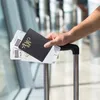 PU Couro bagagem Tag Pars de passaporte Festa Favor 4 Pçs / Set Portátil Airplane Boarding Pass Passagem Dia dos Namorados Presente