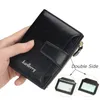 Baellerry Black Leather Wallet for Women Small Zipper Coin Purse Short Ladies Wallets ID Holder Red Pink Girl Walet