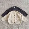 Hayana outono crianças roupas meninas cardigan meninos soltos casaco casual tricô crianças coreanas outwear 211201