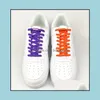 Parti di scarpe Accessori Scarpe 10Pair No Tie Lacci delle scarpe Lacci elastici rotondi per bambini e sneakers Adt Lacci delle scarpe Quick Lazy 21 Color Shoestring