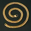 Catene 10mm 16 "-30" Acciaio inossidabile 316L Cubano Miami Collane Oro Argento Colore Curb Catena a maglia per uomo Gioielli Hip Hop Rock