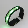 Groothandel-outdoor verlichting led veiligheid arm band riem fietsen jogging wandelen reflecterende 6 kleuren gloeiende licht knipperende LED armband 258 x2