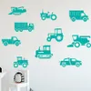 Ensemble de 10 autocollants muraux de véhicules de construction pour garçons chambre mur décalcomanies créatives amovibles autocollants d'art en vinyle décor de pépinière N181 210308