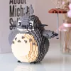 Hc 9005 anime min granne totoro katt djur husdjur 3d modell 1820pcs diy mini diamantblock tegelstenar bygger leksak för barn ingen låda h0824