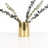 Rvs Cilinder Penhouder voor stand Multi-gebruik Potloodpot Houder Cup 400ml Nordic Style Brass Gold Vase Mma123