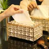 Crystal Tissue Box Holder Cube Napkin Dispenser Bedroom Office el Cafe Coffee House Bar 211110