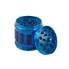 Grinder in lega di zinco a 4 strati Accessori per fumatori Smerigliatrici per tabacco 63mm Concavo Facile da impugnare Rettifica antiscivolo multicolore LLD8560