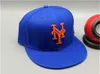 Ready Stock Top York Blue Orange Color Hats Man Cool Baseball Caps Vuxen Flat Peak Hip Hop Fitted Cap Men Kvinnor Full Ced Gorra2471867