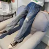 Jeans Mädchen Loch Kinder Mädchen Frühling Herbst Casual Stil Kinderkleidung 6 8 10 12 14 210527