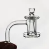 Smoke Set Quartz spinner banger med 1 glas terp pearl carb cap cone för dab rig vatten Pipes Bong vattenpipor