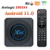 X96 X4 AMLOGIC S905X4 Android 11.0 TV Box 4 GB + 64 GB WIFI SMART RGB Licht Media Player 8K Set Topboxen