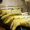 Svetanya Silkly Bettwäsche aus ägyptischer Baumwolle, bedrucktes Blatt, Kissenbezug, Bettbezug, King-Size-Bett, Europa, Doppelbettgröße C0223