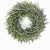 Lavender Wreath Hanging Decoration Artificial Wreaths for Front Door Christmas Party Wedding Decoration Simulation Lavender Head Wearing