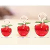 Chirstmas Tree Hangs Ornaments 30 40 50mm Crystal Glass Apple miniature Figurine Natale Home Decorations Figurines Crafts gifts C02802592