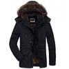 Vinter jacka män plus storlek 5xl 6xl bomull vadderad varm parka päls casual faux päls hooded fleece lång male jacka vindbrytare män 211105