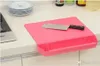 Bloco de corte 2 em 1 Pinkycolor prático com slot de prato blocos de desbastamento econômico plástico placa não deslizante ferramentas de cozinha