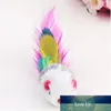 Prisvärd 5st Colorful Feather Plush Mini Mouse Kattunge Toys False Rat Husdjur Katt Spela Toy Färg Slumpmässig Högkvalitativ Fabrikspris Expert Design Kvalitet