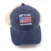 دعونا نذهب براندون مطرز قبعة بيسبول قبعة قبعة القبة القطن قبعة القطن DD949