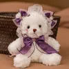 30cm ruban de soie bowknot jouets en peluche ours en peluche poupée pendentif décoration de la maison PP coton doux ours en peluche jouet-poupée jouet cadeaux