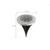 Waterproof IP65 4 8 12 16LED Solar Underground Lights lamps Stainless Steel Solars Buried Floor Light Outdoor Garden Path Ground Lamp D3.0