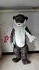 Halloween-Maskottchen-Kostüm für grauen Hund, personalisierbar, Cartoon-Plüschtier, Anime-Thema, Charakter, Erwachsenengröße, Weihnachtskarneval-Kostüm