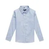 Men's Casual Shirts Boy Fashion Alligator Camisa Masculina Children Long Sleeve Dress 100%Cotton Kid Chemises