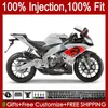 Injection Fairings for Aprilia RSV4 RSV-1000 RSV 1000 Blk Silvery RSV1000 R RR 09 10 11 12 13 14 15 39NO.61 RSV1000RR 2007 2011 2012 2012 2012 2012 2015 2015 RSV1000R 09-15 عدة