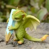 Everyday Collection Resin Simulation Magic Animal Dragon Dinosaur Miniatuur Fairy Garden Terrarium Bonsai Decor Figurine 2111101