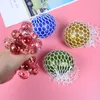 squishy toy 5.0CM Colorful Beads Mesh Squish Grape Ball Fidget Toy Anti Stress Venting Balls Squeeze Decompression Anxiety Reliever