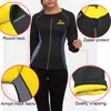 LAZAWG Women Hot Sweat Weight Loss Shirt Neoprene Body Shaper Sauna Jacket Suit Workout Long Training Clothes Fat Burner Top 210305