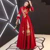 Etnische kleding Chinese traditionele borduurwerk lange cheongsam jurk vestidos chino oosterse qipao avondjurken klassieke partij maat S-XXL