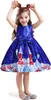 Julklänning Girl 2021 Hjort Headband Xmas Princess Dresses for Kids 4-10 yrs Bow Snowflake Ärmlös Evenemang Prom Clothing G1026